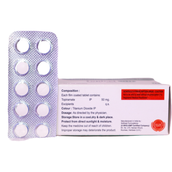 Topicet 50 (Topiramate (50mg)) - Image 2