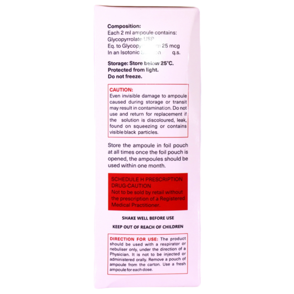 Glycogate Respules 25 mcg (Glycopyrrolate (25mcg)) - Image 2