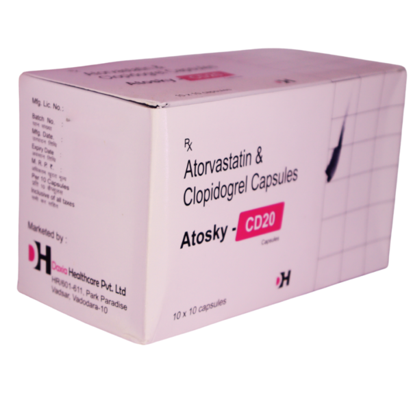 Atosky CD20 (Atorvastatin & Clodidogrel(20/75mg)) - Image 3