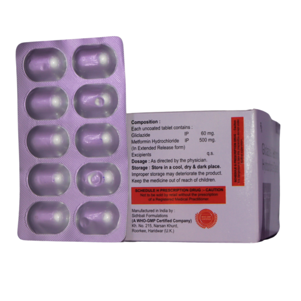 Glyzimac OD 60 (Gliclazide & Metformin Hydrochloride (60mg/500mg)) - Image 2