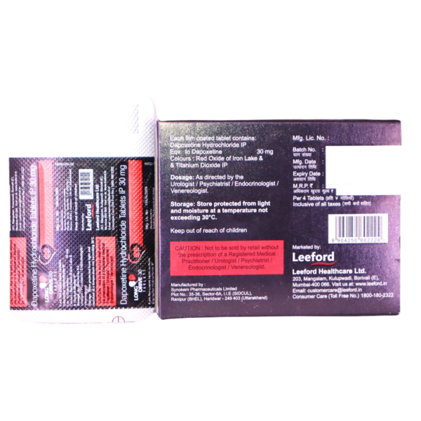 Long Drive 30 (Dapoxetine Hydrochloride 30mg) - Image 2