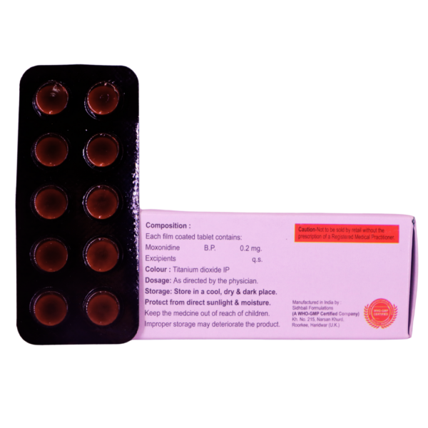 Moxusaf 0.2 (Moxonidine 0.2 mg) - Image 2