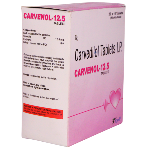 Carvenol 12.5 (Carvediol 12.5) - Image 2