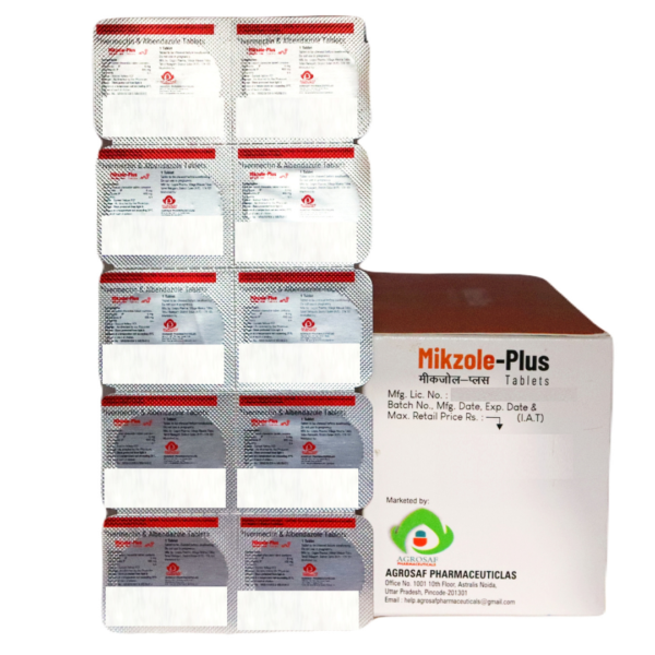Mikzole Plus (Ivermectin 6mg + Albendazole 400mg) - Image 3