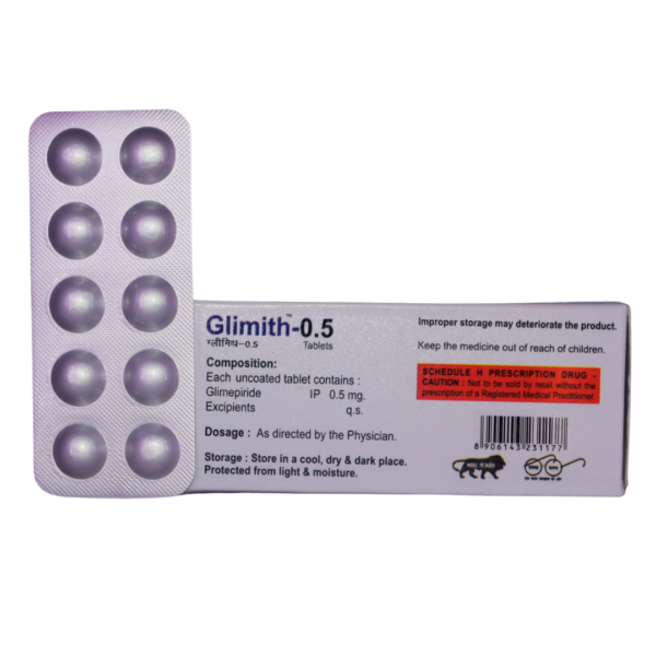 Glimith 0.5 (Glimperide 0.5 mg) - Image 2