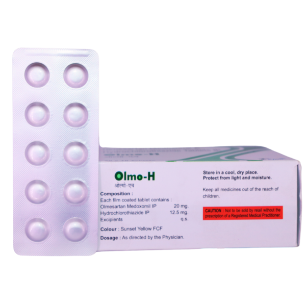 Olmo H (Olmesartan Medoxomil & Hydrochlorothiazide (20mg/12.5mg) - Image 2