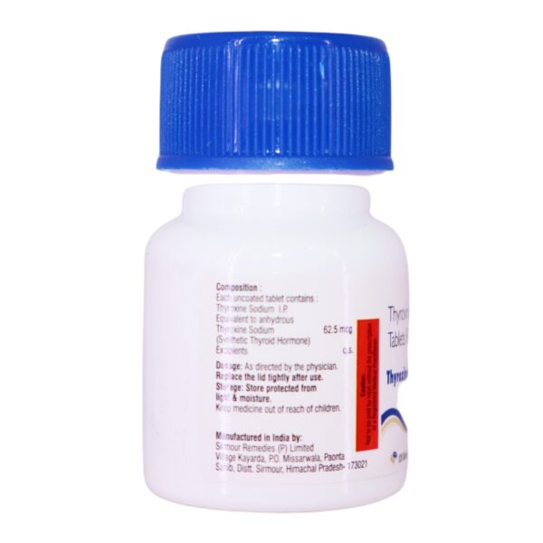 Thyroxinol 62.5 (Thyroxine Sodium 62.5 mcg) - Image 2