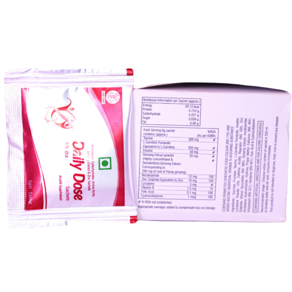 Daily Dose Sachets (Multivitamin Carbohydrate Amino Acids Ginseng Extract & Zinc Sachets) - Image 2