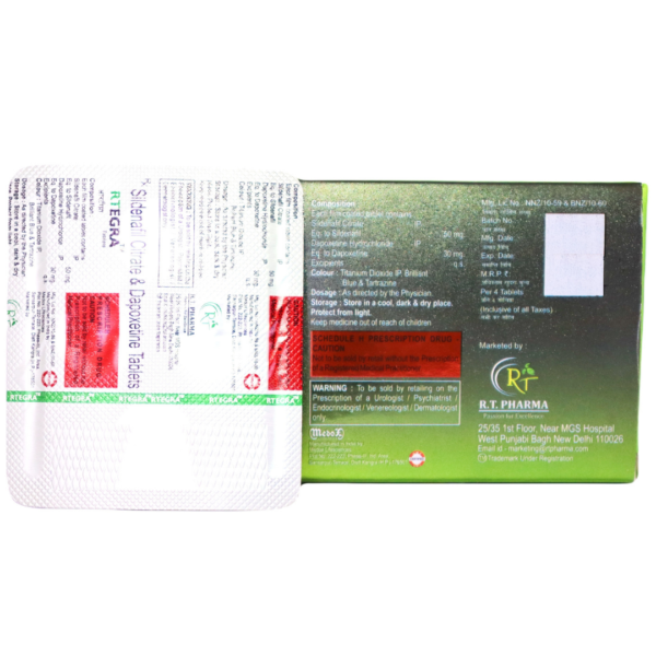 RTEGRA (Sildenafil Citrate 50mg & Dapoxetine 30mg) - Image 2