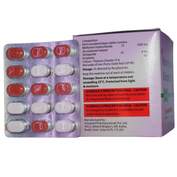 Kyrambol M4 forte (Glimepiride 4 MG+Metformin 1000 MG) - Image 2