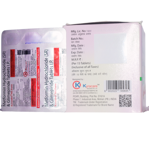 Kyrambol M4 forte (Glimepiride 4 MG+Metformin 1000 MG) - Image 3