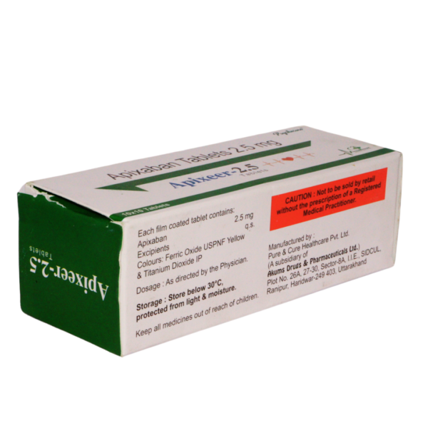 Apixeer 2.5 (Apixaban 2.5mg) - Image 2