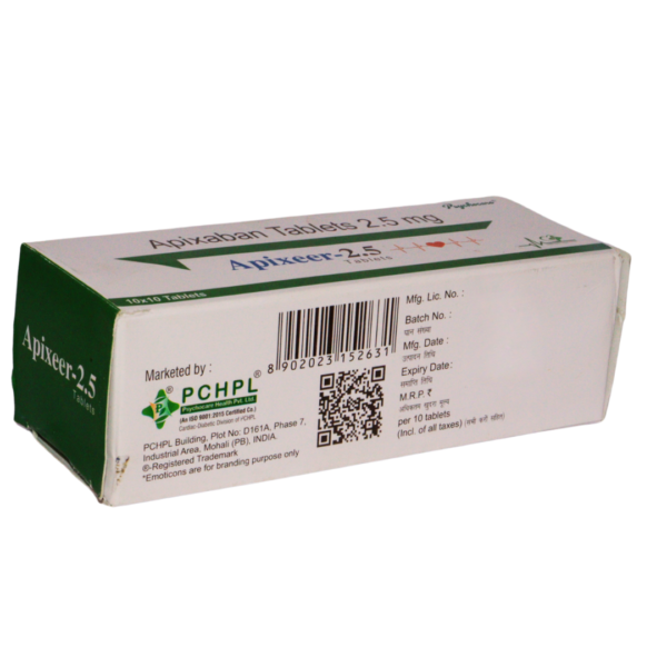 Apixeer 2.5 (Apixaban 2.5mg) - Image 3