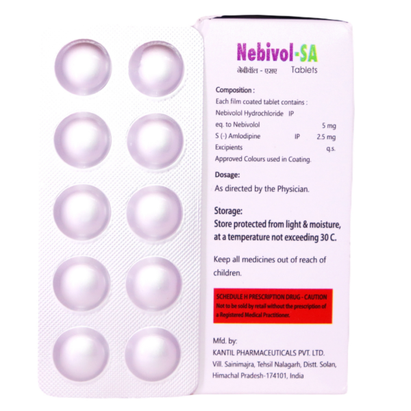 Nebivol SA (Nebivolol (5mg) + S- Amlodipine (2.5mg)) - Image 2