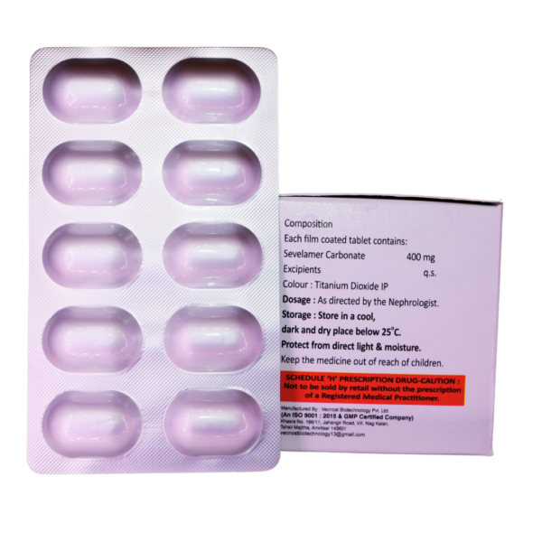 Sevglo 400 (Sevelamer Carbonate 400 mg) - Image 2