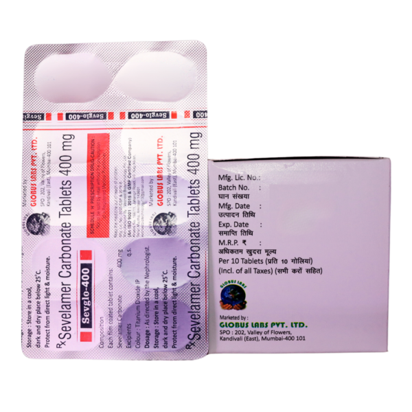 Sevglo 400 (Sevelamer Carbonate 400 mg) - Image 3