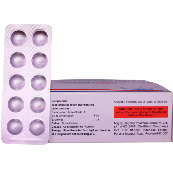 Ondraset MD 4 (Ondansetron Orally Disintegrating Tablets 4 mg) - Image 2
