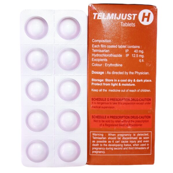 Telmijust H (Telmisartan (40mg) + Hydrochlorothiazide (12.5mg)) - Image 2