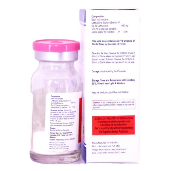 Alzicef 1 gm (Ceftriaxone Injection 1gm) - Image 2