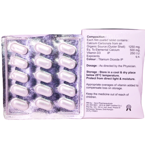 Wrtcal D (Calcium Carbonate & Vitamin D3 Tablets) - Image 2