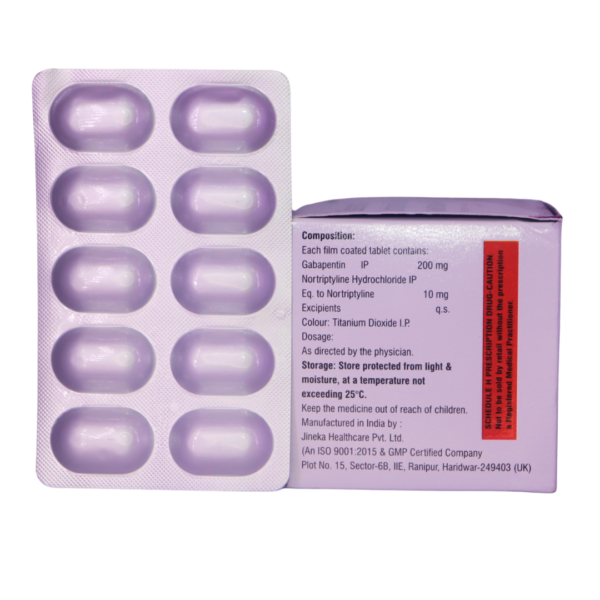 Gliver NT 200/10 (Gabapentin (200 Mg) + Nortriptyline (10 Mg)) - Image 2