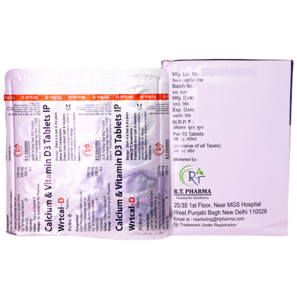 Wrtcal D (Calcium Carbonate & Vitamin D3 Tablets) - Image 3