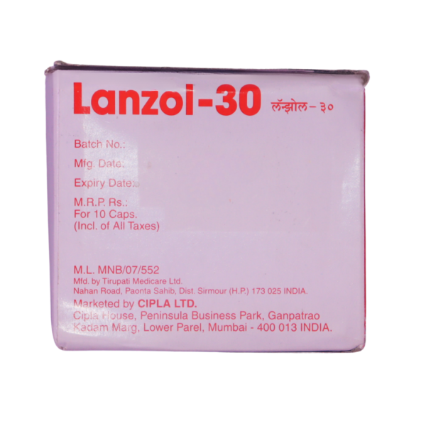 Lanzol 30 (Lansoprazole gastro resistant  30mg) - Image 3