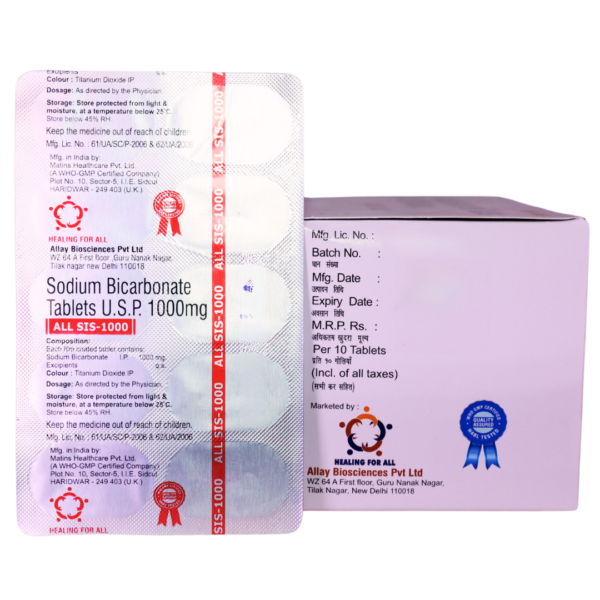 All Sis 1000 (Sodium Bicarbonate 1000 mg) - Image 3