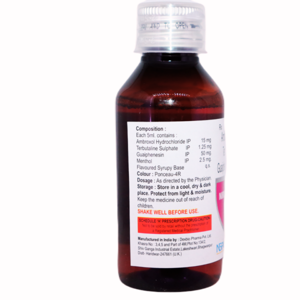 NIRKOFF-SF (ambroxol hydrochloride terbutaline sulphate guaiphenesin & menthol syrup) - Image 3