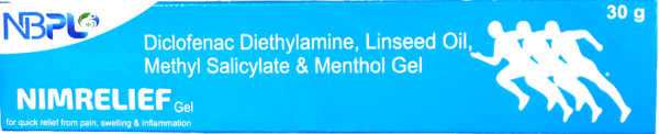 NIMRELIEF GEL (diclofenac diethylamine, linseed oil,methyl salicylate & menthol gel)