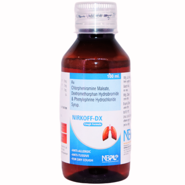 NIRKOFF-DX (chlorpheniramine maleate, dextromethorphan hydrobromide & phenylephrine hydrocloride syrup)