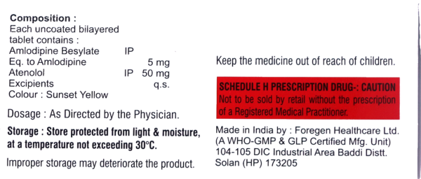 NB-AMLO AT (amlodipine & atenolol tablet ip) - Image 3