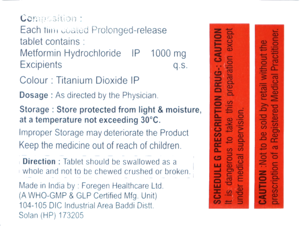 NB-BIOMET 1000 SR  (metformin hydrochloride prolonged-release tablets lp - Image 3