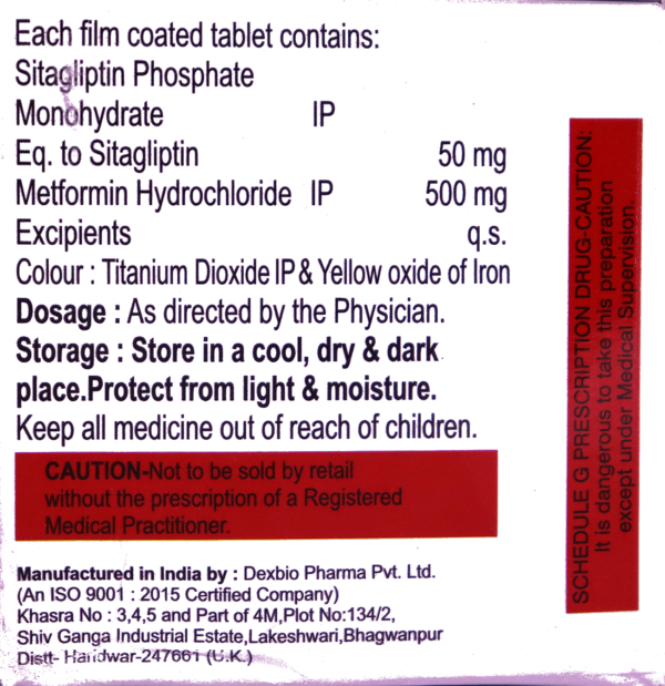 NB-BIOSITA M 500 (sitagliptin and metformin hydrochloriude tablets) - Image 2
