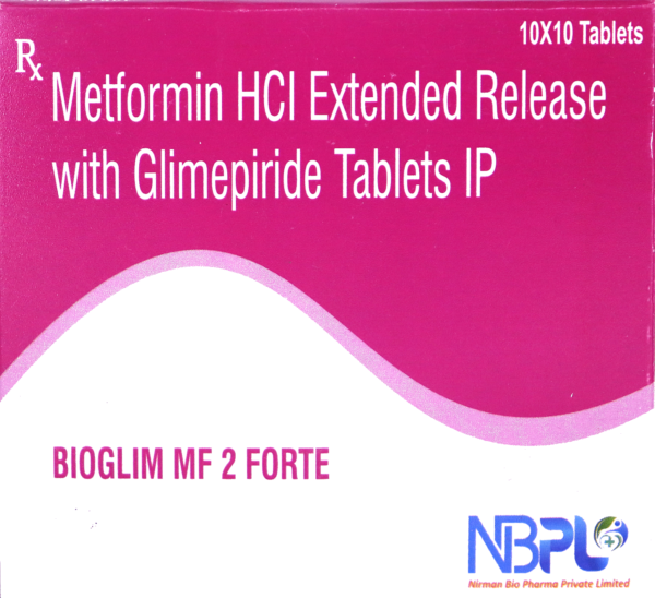 BIOGLIM MF 2 FORTE (METFORMIN HCL EXTENDED RELEASE WITH GLIMEPIRIDE TABLETS IP)
