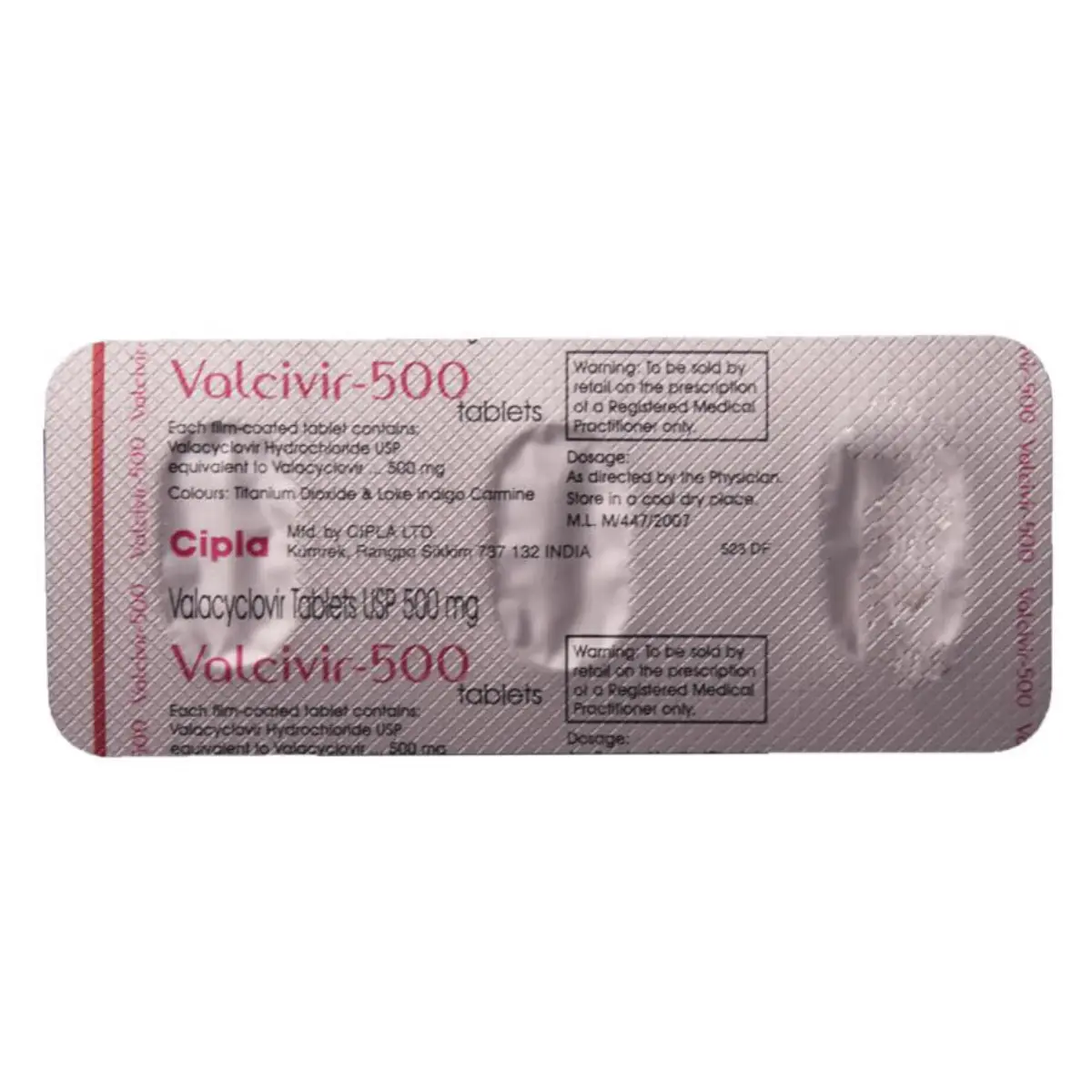 VALCIVIR 500 (Valacyclovir (500mg))