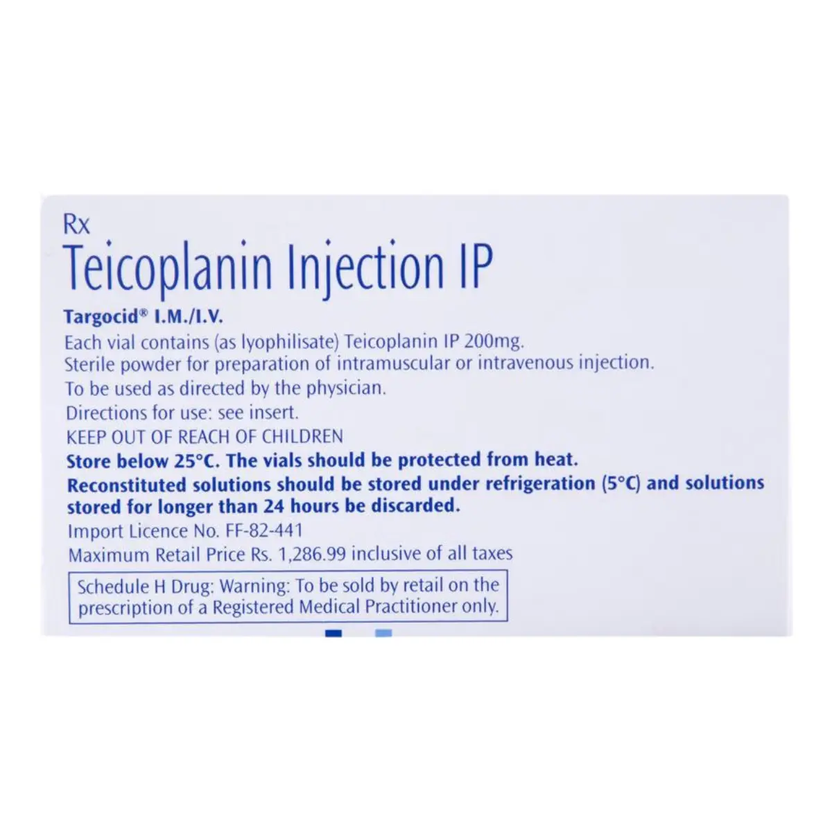 TARGOCID 200MG (Teicoplanin (200mg)) - Image 2