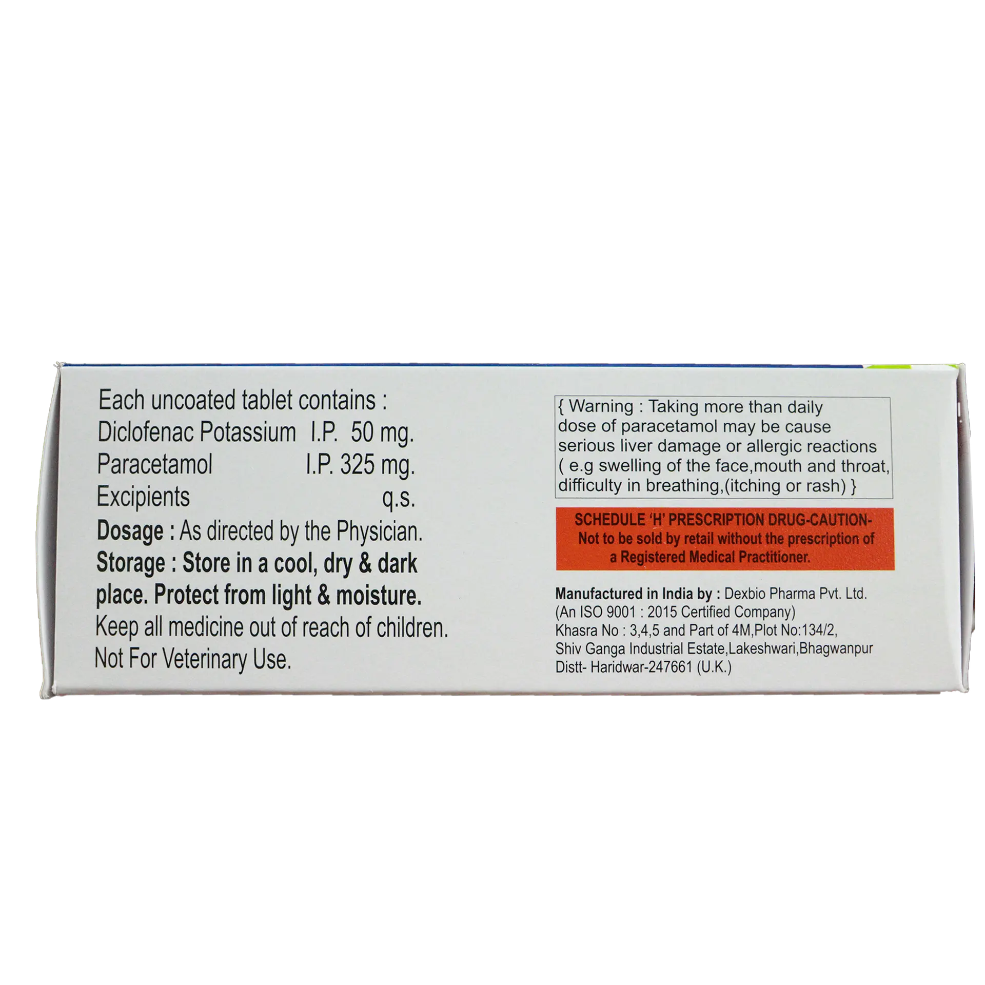 NB DEECLOMOL (Diclofenac (50mg) + Paracetamol (325mg)) - Image 2