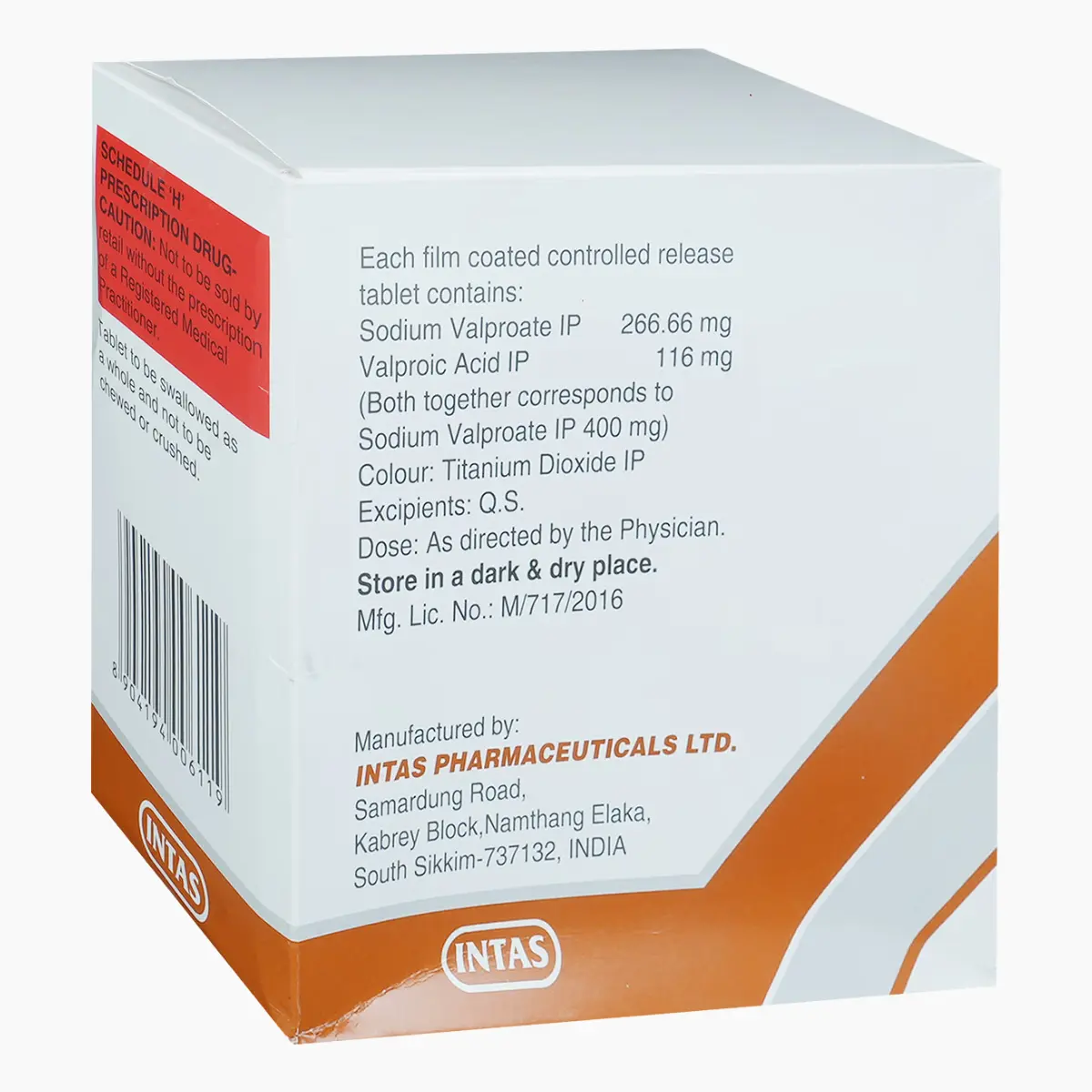 VALPROL CR 400MG (Sodium Valproate (266.66mg) + Valproic Acid (116mg)) - Image 2