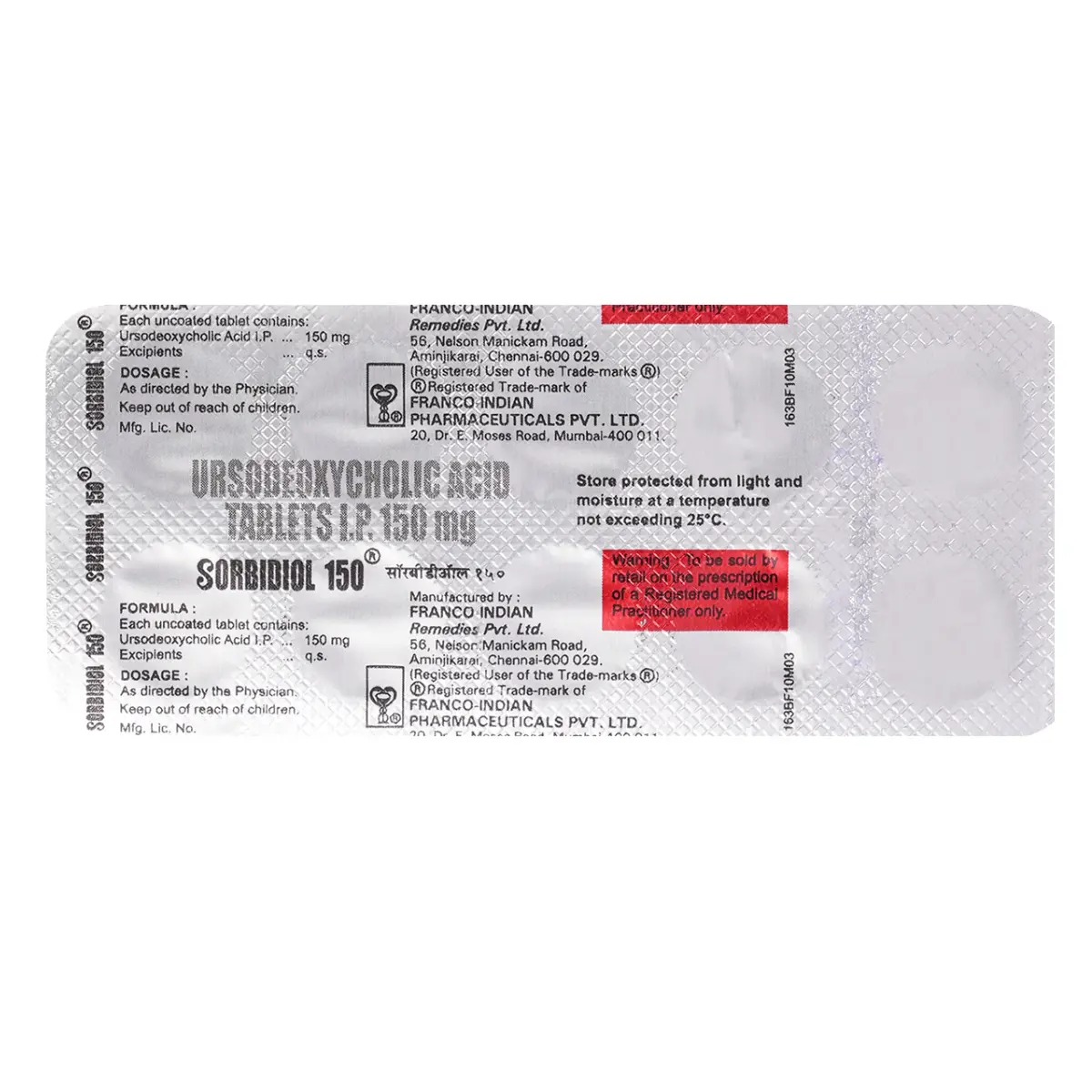 SORBIDIOL 150MG (Ursodeoxycholic Acid (150mg))