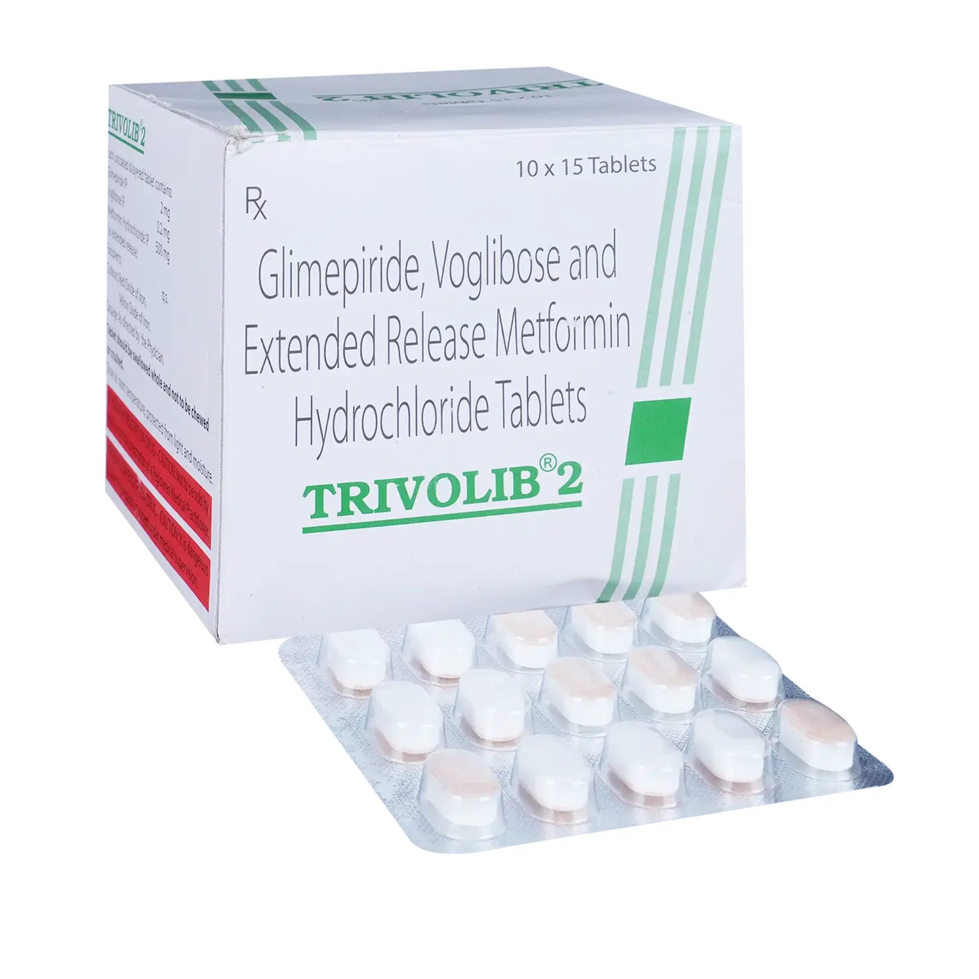 TRIVOLIB 2 (Glimepiride (2mg) + Metformin (500mg) + Voglibose (0.2mg))