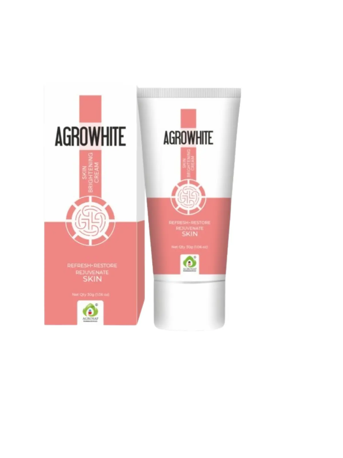 AGROWHITE (Aqua (Aqua), C12-13 Alkyl Lactate, Vitis Vinifera (Grape) Seed Oil, Butylene Giycal, Glycerin, Glyceryl Stearate, PEG-100 Stearate, Steary, Alcohol, Paraffinum Liquidum(Mineral oil), Cetearyl Alcohol, Kojic Acid, Hydroguinone, Cyclopentasiloxane, Dimethicone, Aluminum Silicate, Coco-Glucoside, Cyclohexasioxane, Phenoxyethanol, Parfum(Fragrance), Isohexadecane, Potassium Cetyl Phosphate, Ascorbyl Methylsilanol Pectinate, Sodium Acrylate/Sodium Acryloyldimethyl Taurate Copolymer, Cera Microcristallina (Microcrystaline wax), Lactic Acid, Paraffin, Polysorbate 80, Methylpropanediol, O-Cymen- 5-ol, Disodium EDTA, Sodium Metabisulfite, Sodium Sulfite, Sorbitan Oleate, Tocopherol)