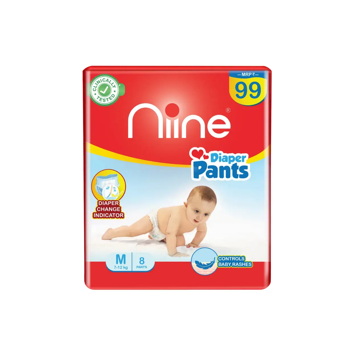 NIINE BABY DIAPER MEDIUM (Baby Diaper (M))