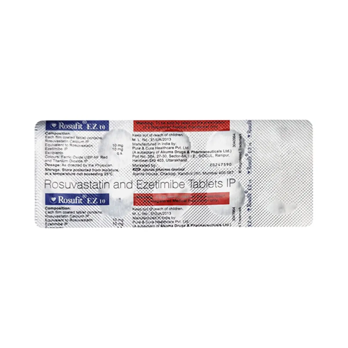 ROSUFIT EZ (Rosuvastatin (10mg) + Ezetimibe (10mg))