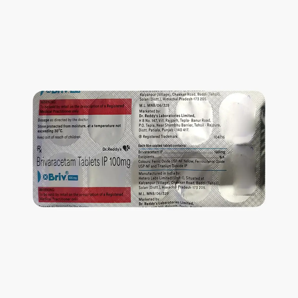 BRIV+ 100 MG (Brivaracetam (100mg))
