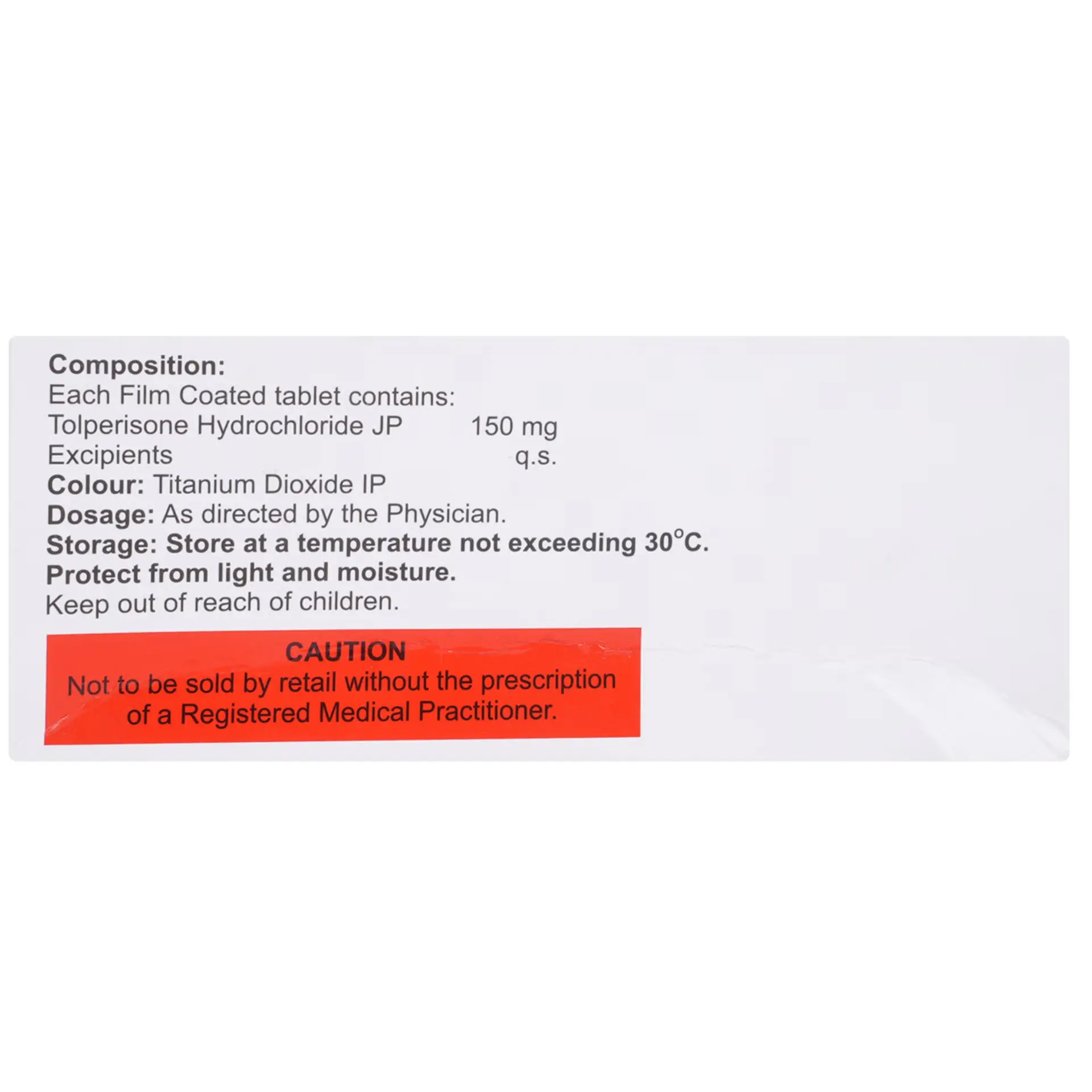 TOLMOVE 150 (Tolperisone (150mg)) - Image 2