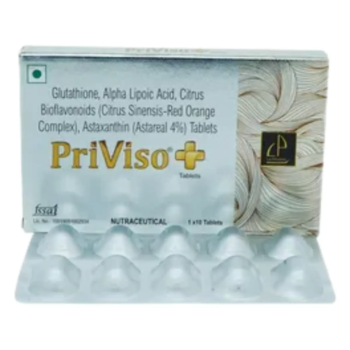 PRIVISO PLUS (Alpha Lipoic Acid (250 Mg) + Astaxanthin (4 Mg) + Citrus Bioflavonoids (150 Mg) + Glutathione (500 Mg))