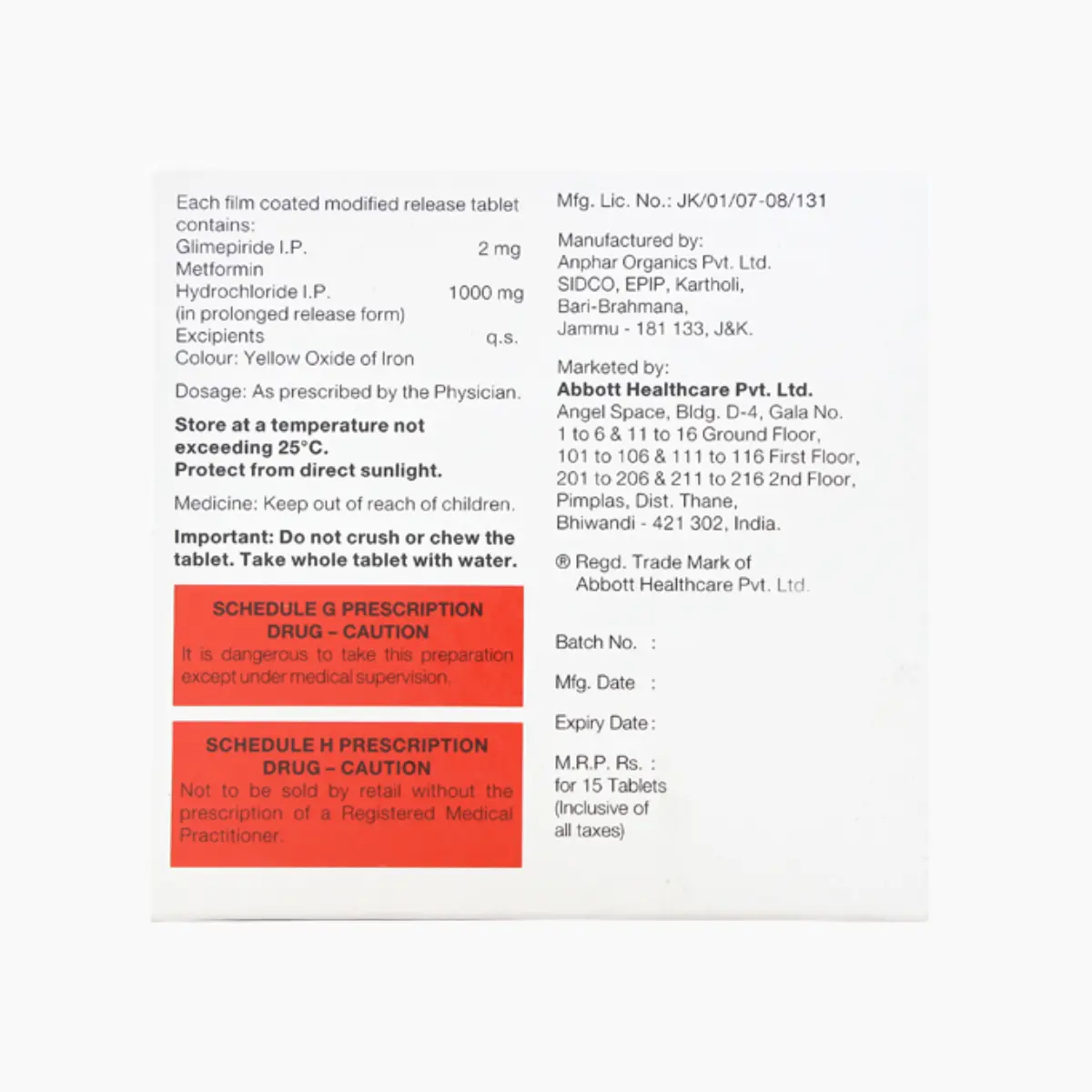 GLUFORMIN G2 FORTE - Image 2