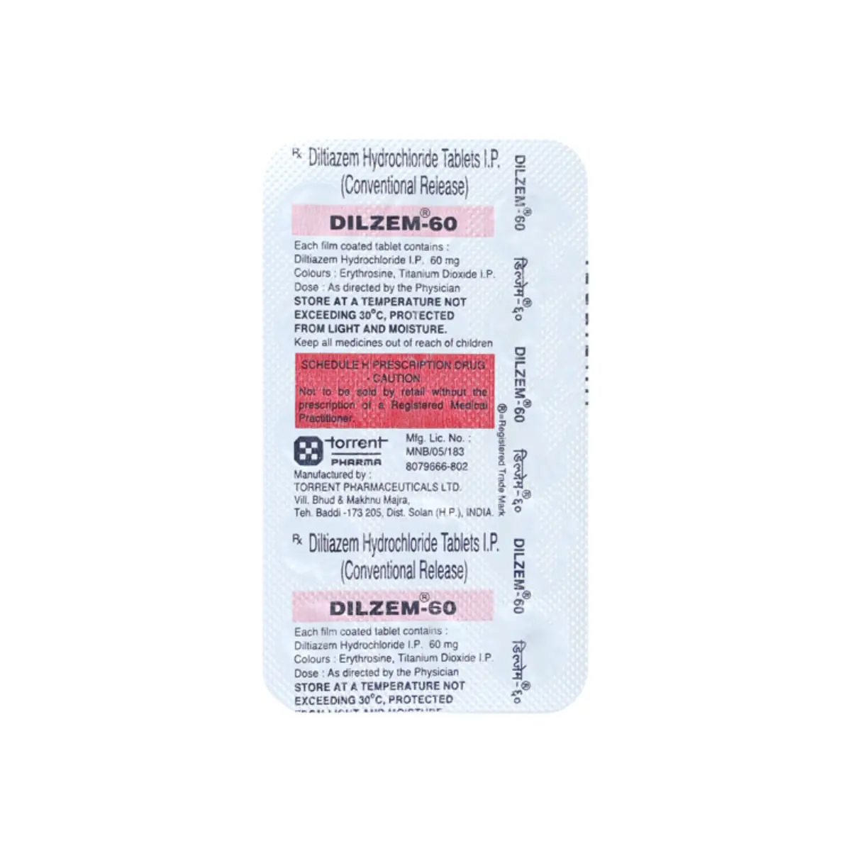 DILZEM 60MG (Diltiazem (60mg))