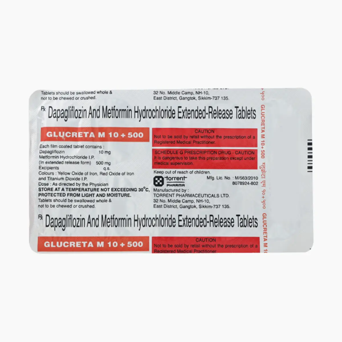 GLUCRETA M 10/500 MG